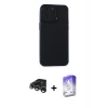 MARSİLYAN™- iPhone 15 Pro Max Kılıf Atlas Minimal Prime - Siyah Bilvis 5in1 3D Magic Cam Ekran Koruyucu + Raze Metal Kamera Lens - GS