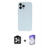 MARSİLYAN™- iPhone 15 Pro Max Kılıf Atlas Minimal Prime - Siyah Bilvis 5in1 3D Magic Cam Ekran Koruyucu + PVD Metal Kamera Lens - TU