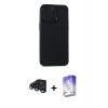 MARSİLYAN™- iPhone 15 Pro Max Kılıf Atlas Minimal Prime - Siyah Bilvis 5in1 3D Magic Cam Ekran Koruyucu + Raze Metal Kamera Lens - LT