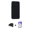 MARSİLYAN™- iPhone 15 Pro Max Kılıf Atlas Minimal Prime - Siyah Bilvis 5in1 3D Magic Cam Ekran Koruyucu + Raze Metal Kamera Lens - TMGI