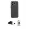 MARSİLYAN™- iPhone 15 Pro Max Kılıf Atlas Minimal Prime - Siyah Bilvis Hayalet Cam Ekran Koruyucu + Raze Metal Kamera Lens - LT