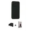 MARSİLYAN™- iPhone 15 Pro Max Kılıf Atlas Minimal Prime - Siyah Bilvis Hayalet Cam Ekran Koruyucu + Raze Metal Kamera Lens - SH