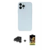 MARSİLYAN™- iPhone 15 Pro Max Kılıf Atlas Minimal Prime - Siyah Buffer Cam Ekran Koruyucu + Raze Metal Kamera Lens - GS