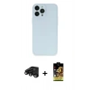 MARSİLYAN™- iPhone 15 Pro Max Kılıf Atlas Minimal Prime - Siyah Buffer Cam Ekran Koruyucu + Raze Metal Kamera Lens - SH