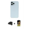 MARSİLYAN™- iPhone 15 Pro Max Kılıf Atlas Minimal Prime - Siyah Buffer Cam Ekran Koruyucu + Raze Metal Kamera Lens - TMGI