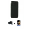 MARSİLYAN™- iPhone 15 Pro Max Kılıf Atlas Minimal Prime - Siyah Buffer Hayalet Cam Ekran Koruyucu + Raze Metal Kamera Lens - LT
