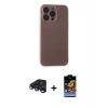 MARSİLYAN™- iPhone 15 Pro Max Kılıf Atlas Minimal Prime - Siyah Buffer Hayalet Cam Ekran Koruyucu + Raze Metal Kamera Lens - LT