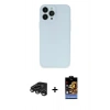 MARSİLYAN™- iPhone 15 Pro Max Kılıf Atlas Minimal Prime - Siyah Buffer Hayalet Cam Ekran Koruyucu + Raze Metal Kamera Lens - TMGI