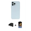 MARSİLYAN™- iPhone 15 Pro Max Kılıf Atlas Minimal Prime - Siyah Buffer Hayalet Cam Ekran Koruyucu + Raze Metal Kamera Lens - SH