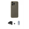 MARSİLYAN™- iPhone 15 Pro Max Kılıf Atlas Minimal Prime - Siyah Joko Magic 5D Cam + Raze Metal Kamera Lens - GS