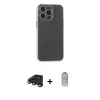 MARSİLYAN™- iPhone 15 Pro Max Kılıf Atlas Minimal Prime - Siyah Joko Magic 5D Cam + Raze Metal Kamera Lens - TMGI