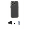 MARSİLYAN™- iPhone 15 Pro Max Kılıf Atlas Minimal Prime - Siyah Joko Magic 5D Cam + Raze Metal Kamera Lens - GS