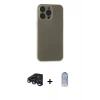 MARSİLYAN™- iPhone 15 Pro Max Kılıf Atlas Minimal Prime - Siyah Joko Magic 5D Cam + Raze Metal Kamera Lens - LT