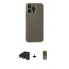 MARSİLYAN™- iPhone 15 Pro Max Kılıf Atlas Minimal Prime - Siyah Joko Magic 5D Hayalet Cam + Raze Metal Kamera Lens - TMGI