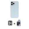 MARSİLYAN™- iPhone 15 Pro Max Kılıf Atlas Minimal Prime - Siyah Vanessa Magic Cam + PVD Metal Kamera Lens - LT