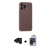 MARSİLYAN™- iPhone 15 Pro Max Kılıf Atlas Minimal Prime - Siyah Vanessa Magic Cam + Raze Metal Kamera Lens - SH