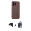 MARSİLYAN™- iPhone 15 Pro Max Kılıf Atlas Minimal Prime - Siyah Vanessa Magic Cam + Raze Metal Kamera Lens - GS