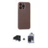 MARSİLYAN™- iPhone 15 Pro Max Kılıf Atlas Minimal Prime - Siyah Vanessa Magic Cam + Raze Metal Kamera Lens - LT