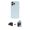 MARSİLYAN™- iPhone 15 Pro Max Kılıf Atlas Minimal Prime - Siyah Vanessa Magic Cam + Raze Metal Kamera Lens - TMGI