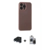 MARSİLYAN™- iPhone 15 Pro Max Kılıf Atlas Minimal Prime - Siyah Vanessa Magic Hayalet Cam + Raze Metal Kamera Lens - LT