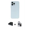 MARSİLYAN™- iPhone 15 Pro Max Kılıf Atlas Minimal Prime - Siyah Vanessa Magic Hayalet Cam + Raze Metal Kamera Lens - LT