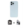 MARSİLYAN™- iPhone 15 Pro Max Kılıf Atlas Minimal Prime - Siyah Vanessa Magic Hayalet Cam + PVD Metal Kamera Lens - TU