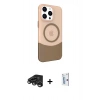 MARSİLYAN™- iPhone 15 Pro Max Kılıf Çekirdek Asil Özel Seri - Siyah Bilvis 0.18mm Plus Cam Ekran Koruyucu + Raze Metal Kamera Lens - TMGI