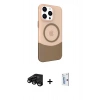 MARSİLYAN™- iPhone 15 Pro Max Kılıf Çekirdek Asil Özel Seri - Siyah Bilvis 0.18mm Plus Cam Ekran Koruyucu + Siyah Raze Metal Kamera Lens