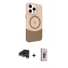 MARSİLYAN™- iPhone 15 Pro Max Kılıf Çekirdek Asil Özel Seri - Siyah Bilvis 3D Cam Ekran Koruyucu + Raze Metal Kamera Lens - GS