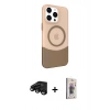 MARSİLYAN™- iPhone 15 Pro Max Kılıf Çekirdek Asil Özel Seri - Siyah Bilvis 3D Cam Ekran Koruyucu + Raze Metal Kamera Lens - SH