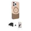 MARSİLYAN™- iPhone 15 Pro Max Kılıf Çekirdek Asil Özel Seri - Siyah Bilvis 3D Mat Cam Ekran Koruyucu + Raze Metal Kamera Lens - GS