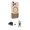 MARSİLYAN™- iPhone 15 Pro Max Kılıf Çekirdek Asil Özel Seri - Siyah Bilvis Hayalet Cam Ekran Koruyucu + Raze Metal Kamera Lens - GS