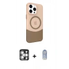 MARSİLYAN™- iPhone 15 Pro Max Kılıf Çekirdek Asil Özel Seri - Siyah Joko Magic 5D Cam + PVD Metal Kamera Lens - GS