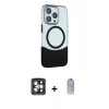 MARSİLYAN™- iPhone 15 Pro Max Kılıf Çekirdek Asil Özel Seri - Siyah Joko Magic 5D Cam + PVD Metal Kamera Lens - GI