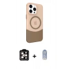 MARSİLYAN™- iPhone 15 Pro Max Kılıf Çekirdek Asil Özel Seri - Siyah Joko Magic 5D Cam + PVD Metal Kamera Lens - TU