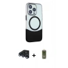MARSİLYAN™- iPhone 15 Pro Max Kılıf Çekirdek Asil Özel Seri - Siyah Joko Magic 5D Hayalet Cam + Raze Metal Kamera Lens - LT