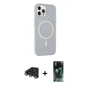 MARSİLYAN™- iPhone 15 Pro Max Kılıf Çekirdek Modern Prime - Siyah 360 Mat Full Body Arka Koruyucu + Raze Metal Kamera Lens - TMGI