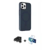 MARSİLYAN™- iPhone 15 Pro Max Kılıf Çekirdek Modern Prime - Siyah 3D Antistatik Seramik Nano Ekran Koruyucu + Raze Metal Kamera Lens - GS