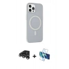 MARSİLYAN™- iPhone 15 Pro Max Kılıf Çekirdek Modern Prime - Siyah 3D Antistatik Seramik Nano Ekran Koruyucu + Raze Metal Kamera Lens - GS