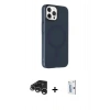 MARSİLYAN™- iPhone 15 Pro Max Kılıf Çekirdek Modern Prime - Siyah Bilvis 0.18mm Plus Cam Ekran Koruyucu + Raze Metal Kamera Lens - GS