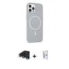 MARSİLYAN™- iPhone 15 Pro Max Kılıf Çekirdek Modern Prime - Siyah Bilvis 0.18mm Plus Cam Ekran Koruyucu + Raze Metal Kamera Lens - LT