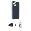 MARSİLYAN™- iPhone 15 Pro Max Kılıf Çekirdek Modern Prime - Siyah Bilvis 3D Mat Cam Ekran Koruyucu + Raze Metal Kamera Lens - TMGI