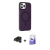 MARSİLYAN™- iPhone 15 Pro Max Kılıf Çekirdek Modern Prime - Siyah Bilvis 5in1 5D Magic Hayalet Cam Ekran Koruyucu + Raze Metal Kamera Lens - GS