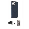 MARSİLYAN™- iPhone 15 Pro Max Kılıf Çekirdek Modern Prime - Siyah Bilvis Hayalet Cam Ekran Koruyucu + Raze Metal Kamera Lens - GS