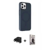MARSİLYAN™- iPhone 15 Pro Max Kılıf Çekirdek Modern Prime - Siyah Bilvis Hayalet Cam Ekran Koruyucu + Raze Metal Kamera Lens - SH