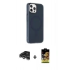 MARSİLYAN™- iPhone 15 Pro Max Kılıf Çekirdek Modern Prime - Siyah Buffer Cam Ekran Koruyucu + Raze Metal Kamera Lens - GS