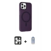 MARSİLYAN™- iPhone 15 Pro Max Kılıf Çekirdek Modern Prime - Siyah Joko Magic 5D Cam + PVD Metal Kamera Lens - GS