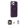 MARSİLYAN™- iPhone 15 Pro Max Kılıf Çekirdek Modern Prime - Siyah Joko Magic 5D Cam + PVD Metal Kamera Lens - TU