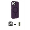 MARSİLYAN™- iPhone 15 Pro Max Kılıf Çekirdek Modern Prime - Siyah Joko Magic 5D Hayalet Cam + PVD Metal Kamera Lens - GI