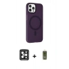 MARSİLYAN™- iPhone 15 Pro Max Kılıf Çekirdek Modern Prime - Siyah Joko Magic 5D Hayalet Cam + Siyah PVD Metal Kamera Lens